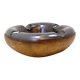Longchamp mid-century ashtray in glazed ceramic and leather - France 1950s