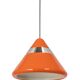 Large orange pendant light designed by Kazuo Motozawa, Staff, 1970s
