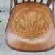 6 bistro chairs, pattern on the seat