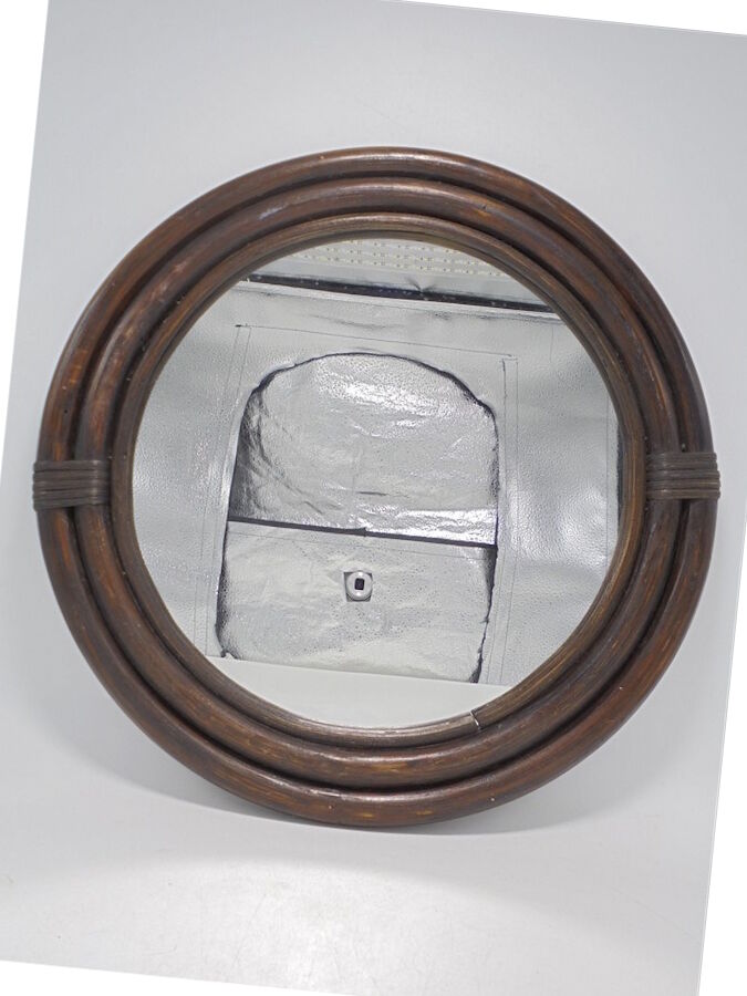 Rattan mirror 39cm