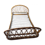 Rattan basket bed of the years 60