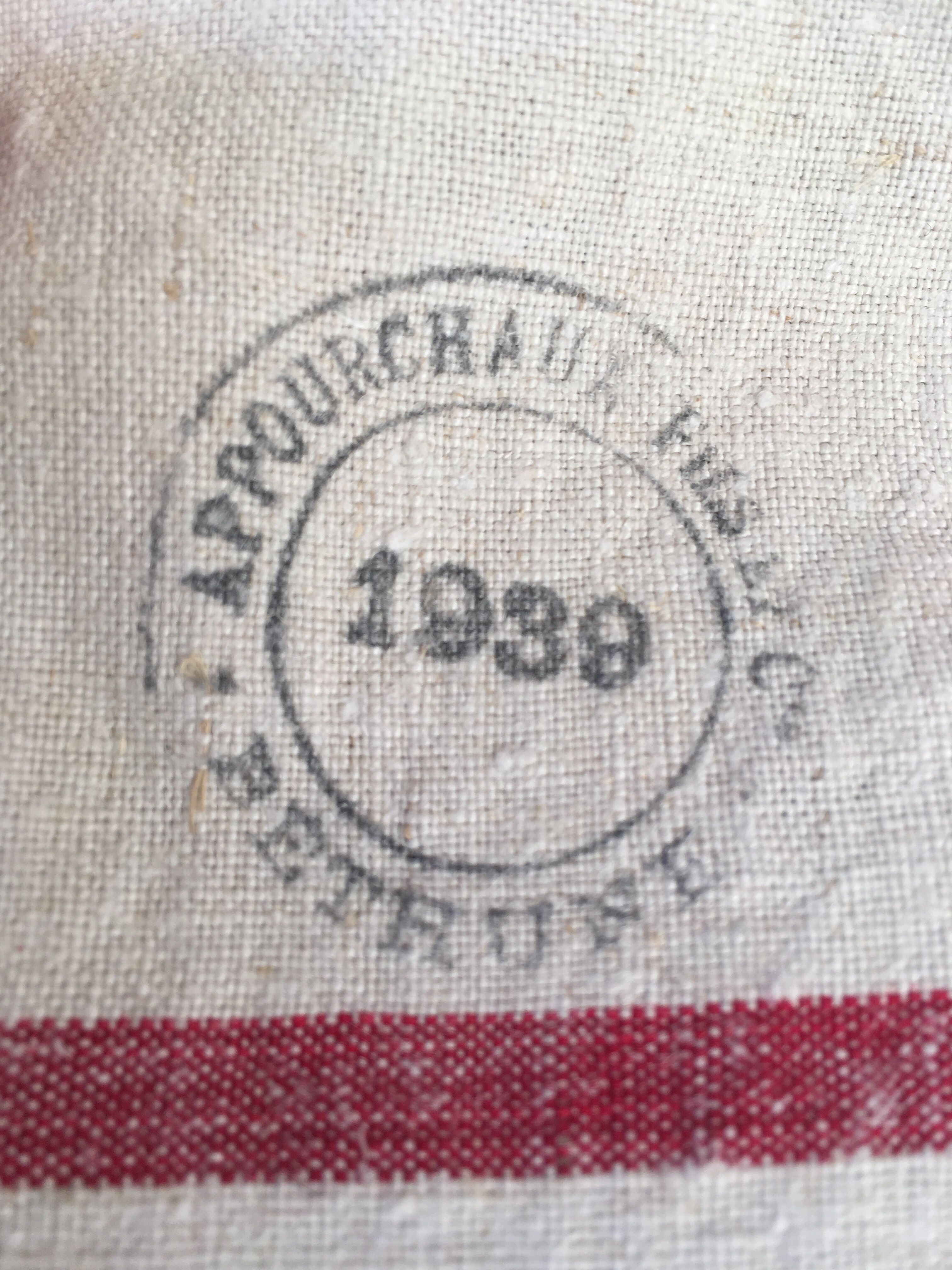Linen towel and raw hemp dated 1939