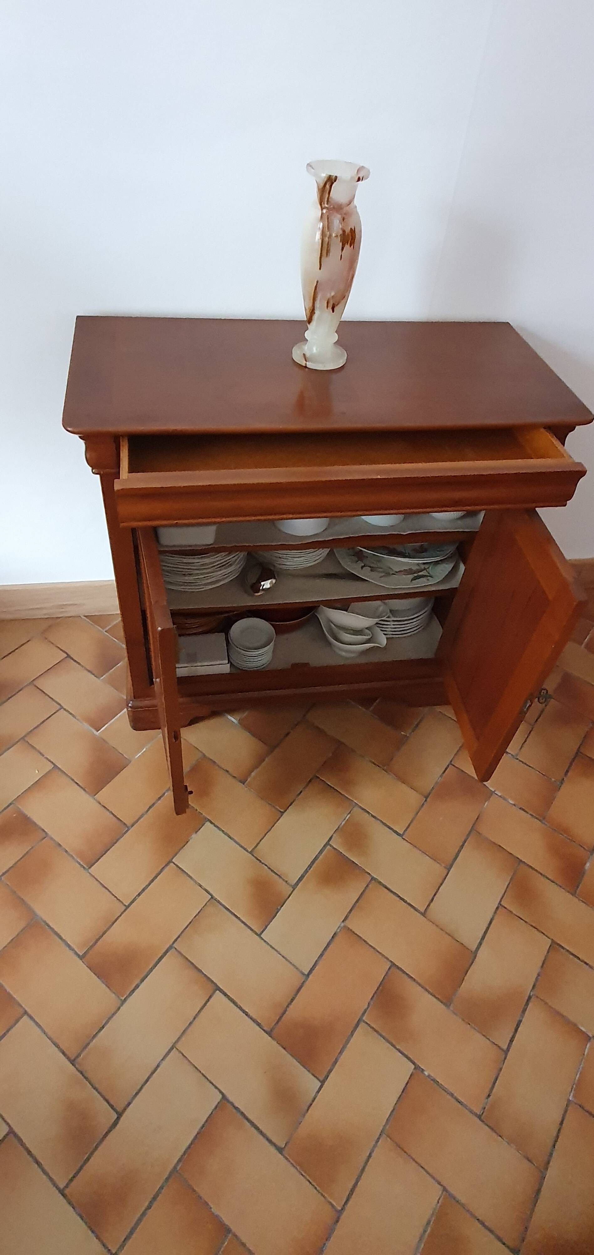 Small cherry wood piece of furniture