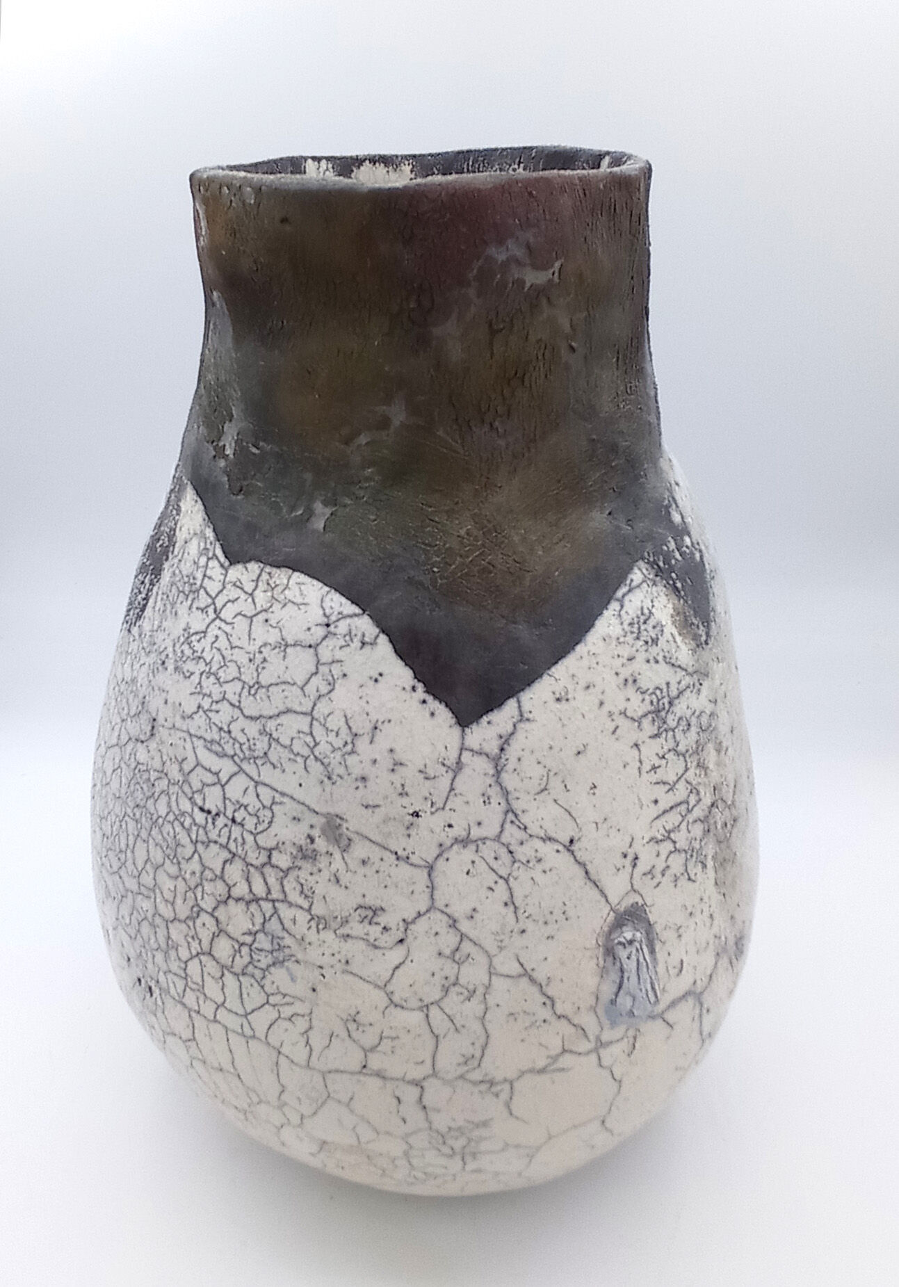 Vase in raku h 20cm