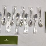 set of 12 dessert spoons in silver metal from Christofle model "Spatours"
