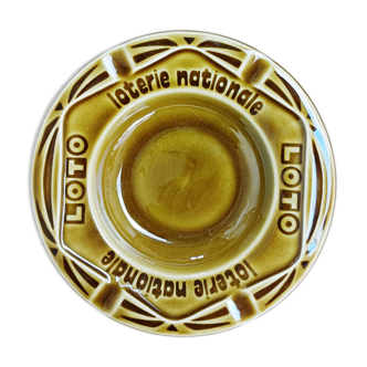 Former Gien advertising ashtray, national lottery