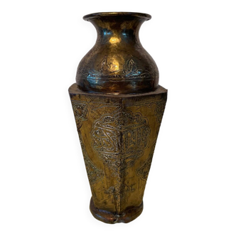 Old brass vase