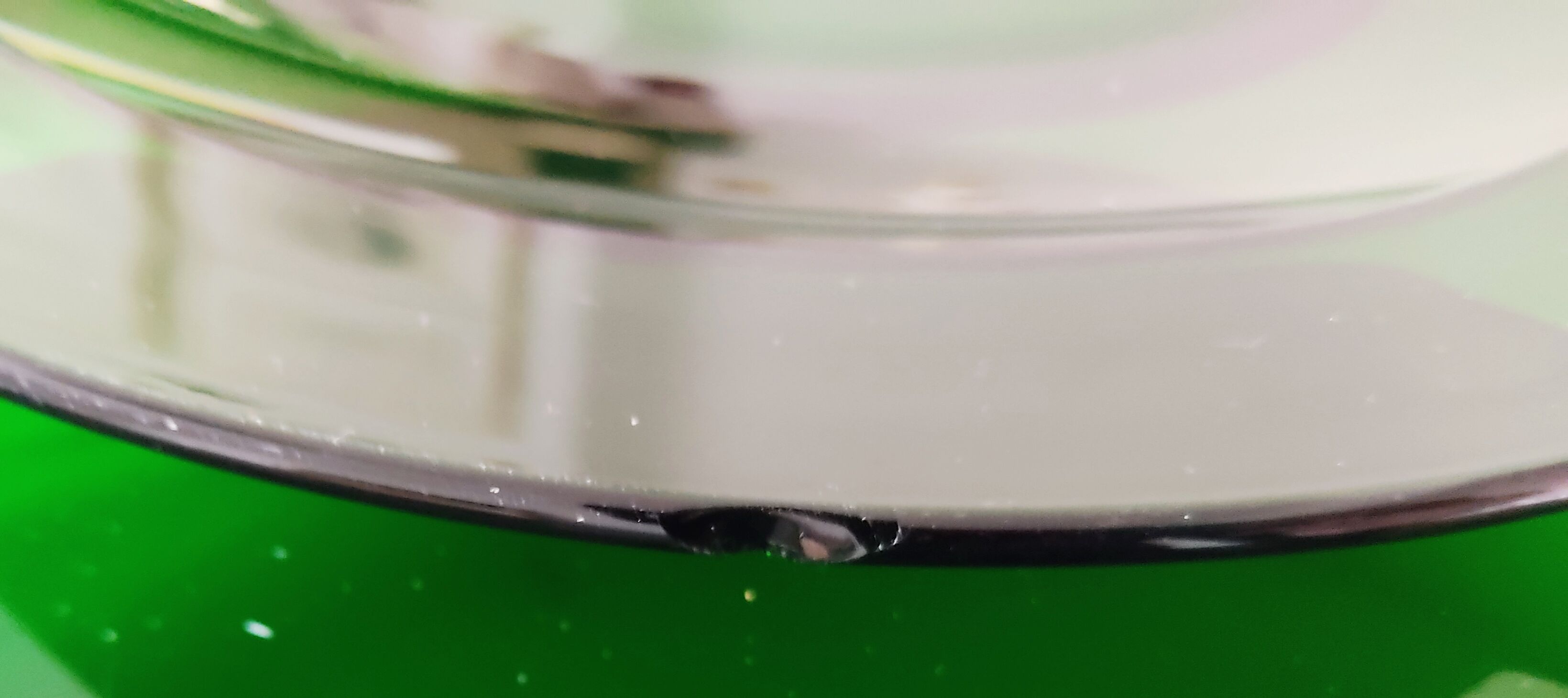 6 dishes in green glass