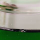 6 plats en verre vert