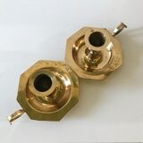 Brass cellar rat bougeoirs