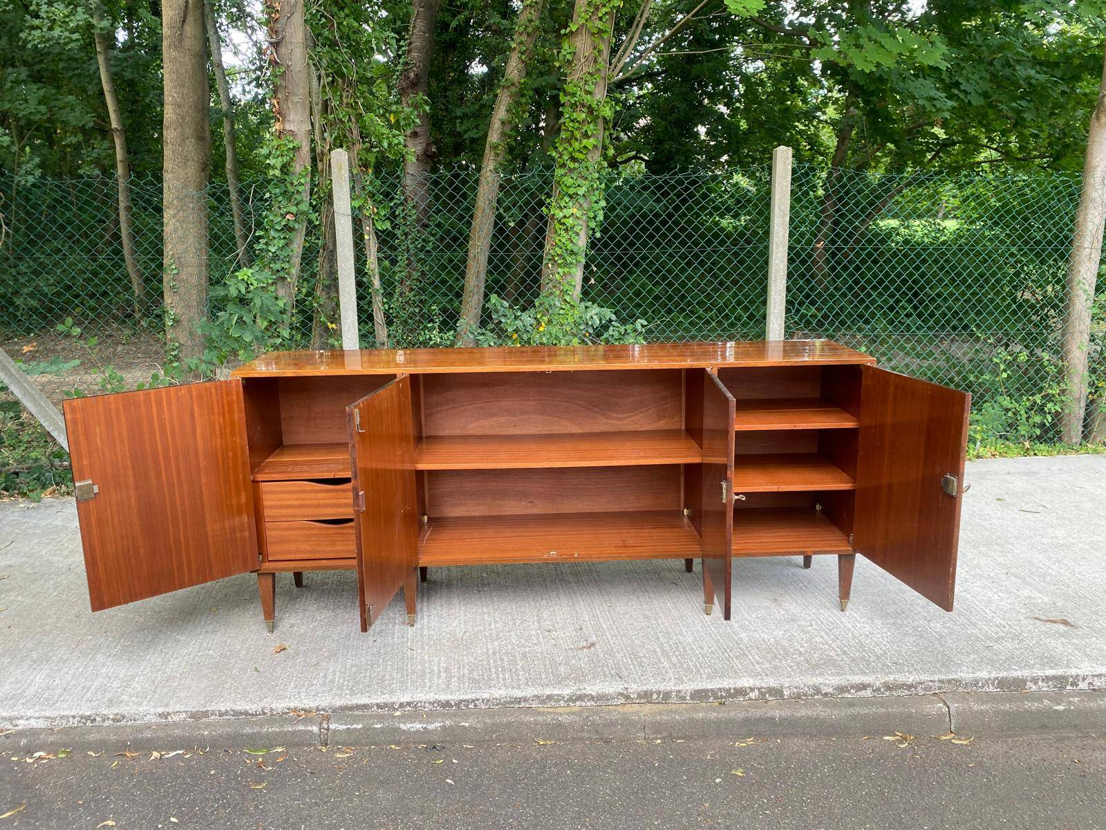 Enfilade scandinave en palissandre des années 1950 230cm