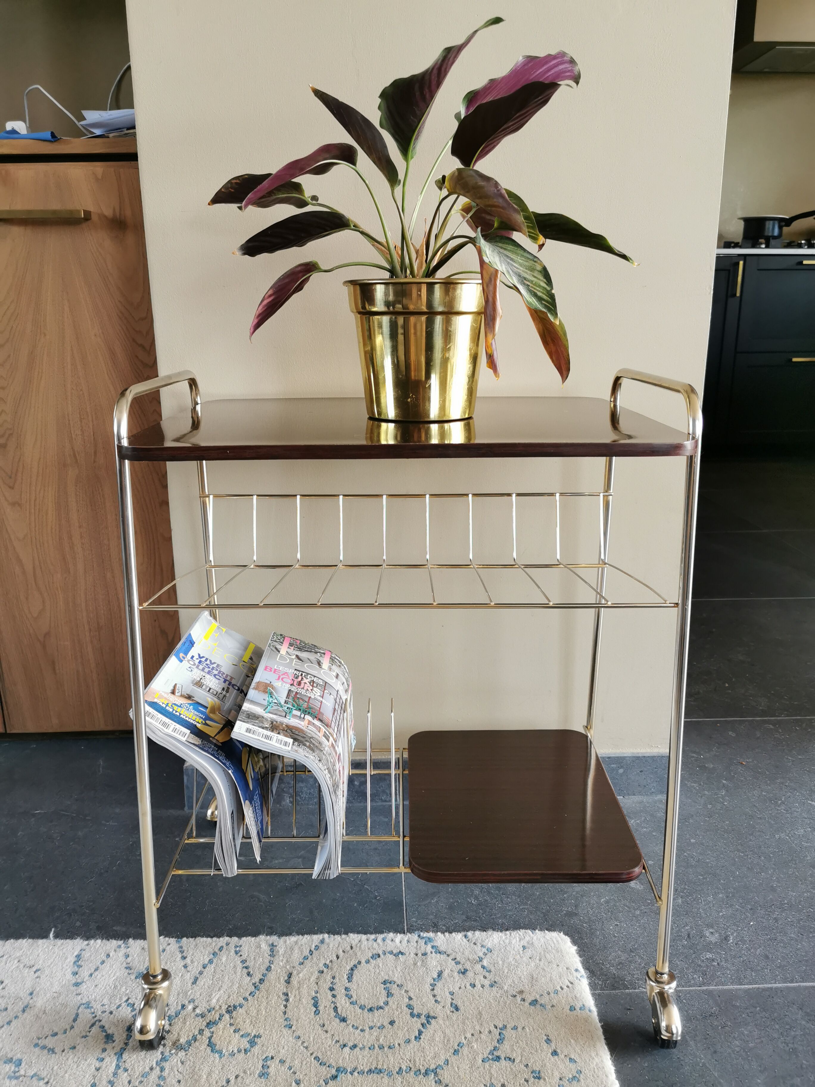 Vintage dessert formica and brass