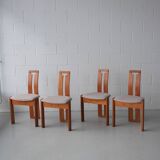 4 chaises 'Tellus' en teck conçues par Torstein Nilsen pour A. Huseby & Co, vers 1980