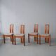 4 'Tellus' chairs in teak designed by Torstein Nilsen for A. Huseby & Co, circa 1980.