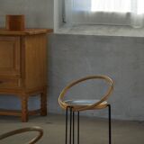 Set of 4 sculptural dining chairs "Oblado" by Børge Lindau, modern Scandinavian, 1980.