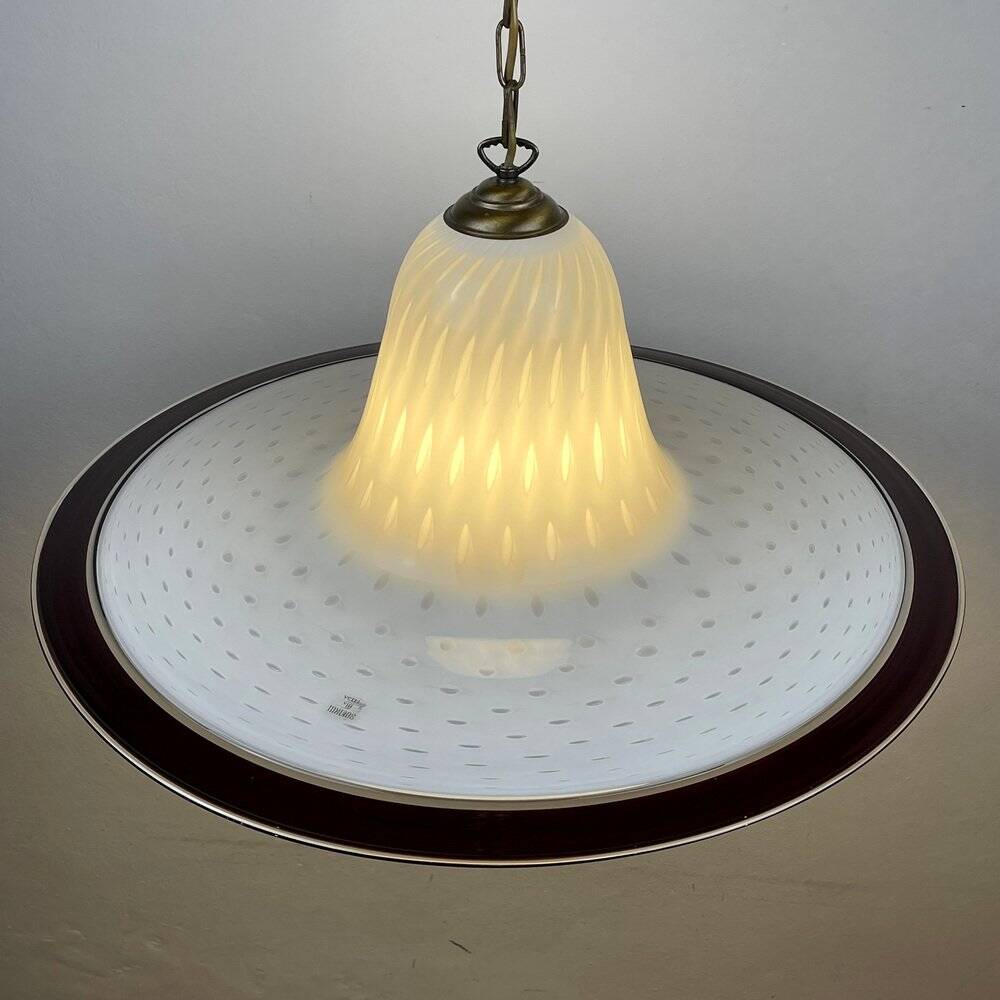 Vintage Murano glass pendant lamp from Vetri Murano, Italy, 1970s.