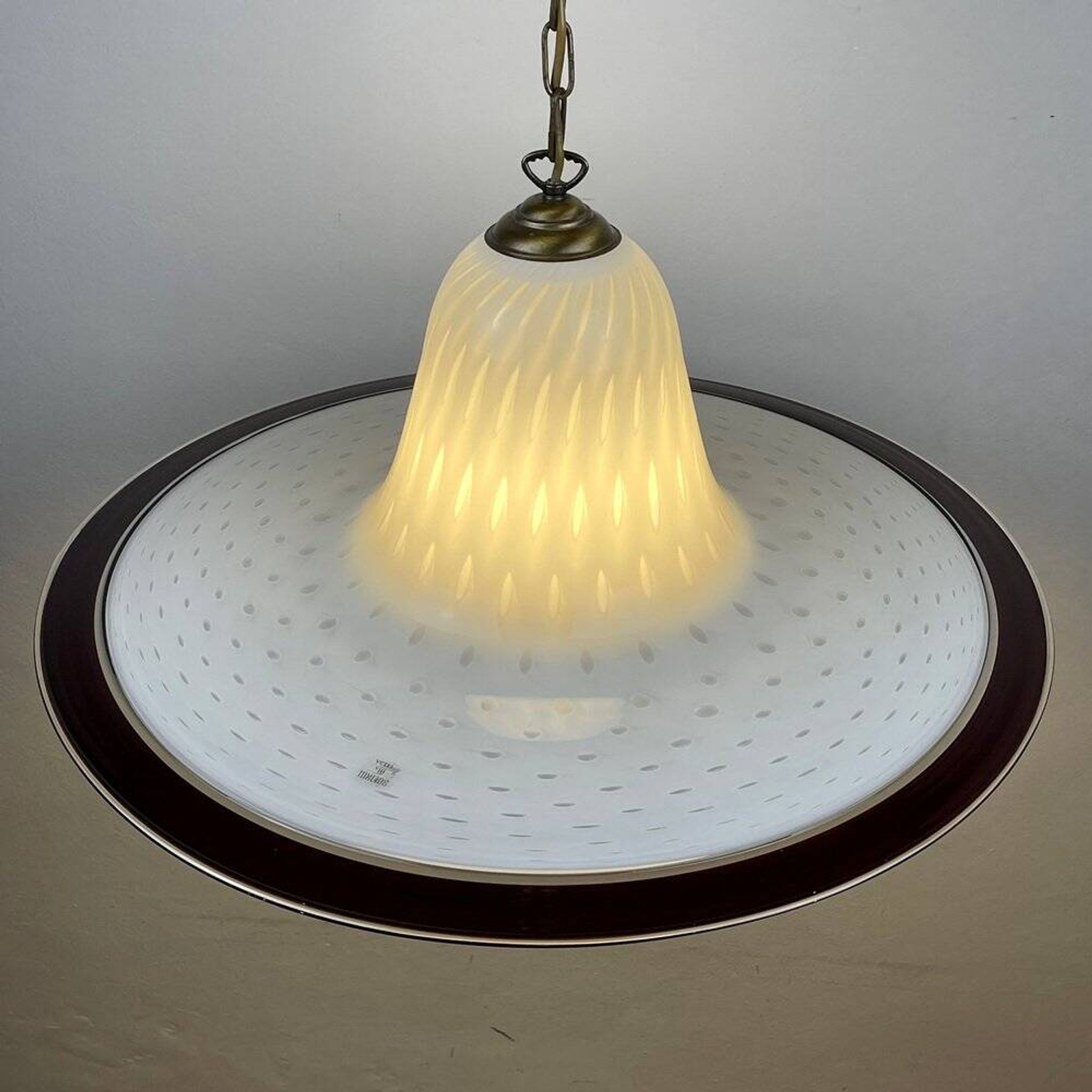 Vintage Murano glass pendant lamp from Vetri Murano, Italy, 1970s.