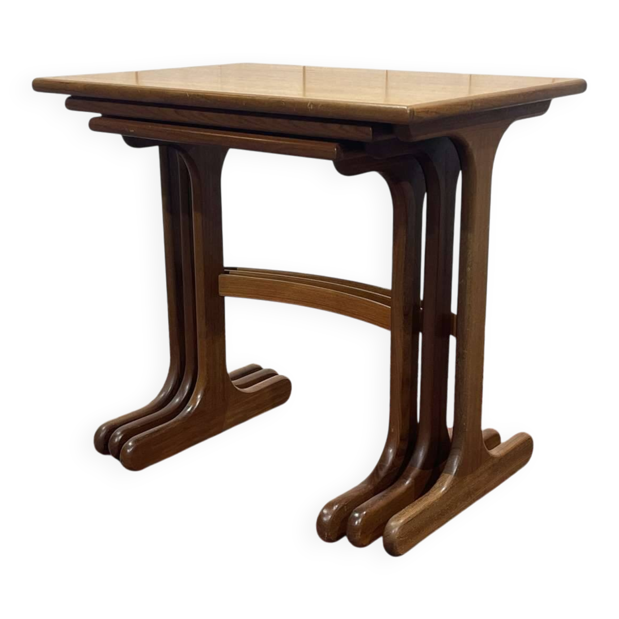 Set of 3 nesting tables GPLAN in teak from the 1970s.