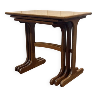 Set of 3 nesting tables GPLAN in teak from the 1970s.