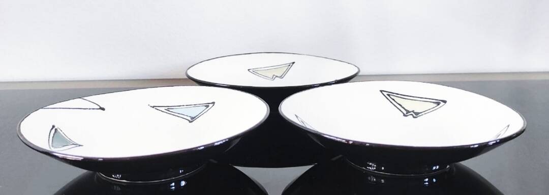 Set of 3 vintage Italian bowls - 1950s/60s design