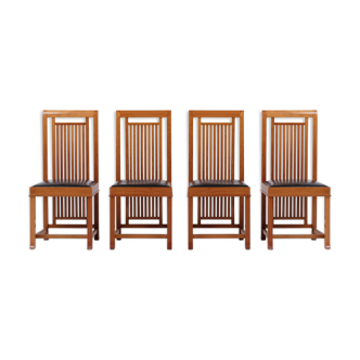 4 chaises par Franck Lloyd Wright pour Cassina 1992