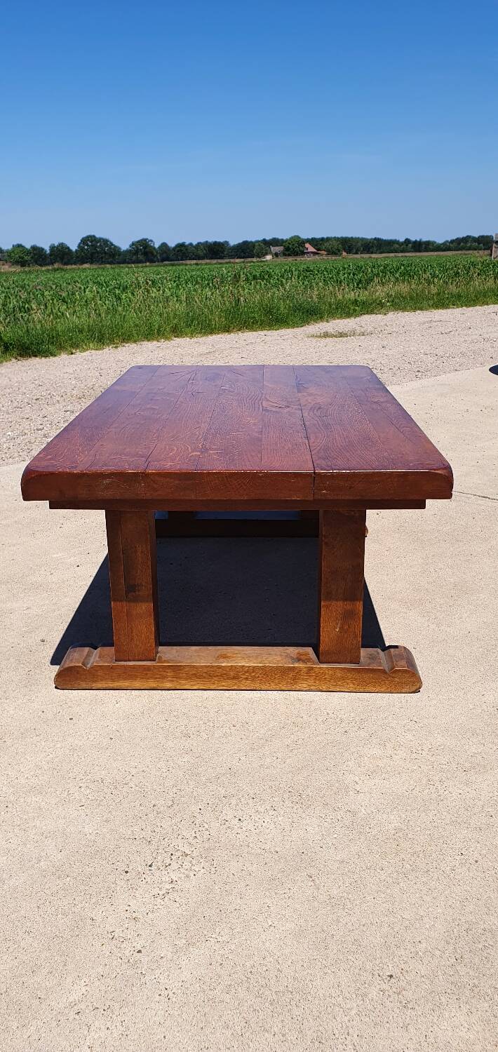 121 cm vintage solid wood rustic farmhouse coffee table