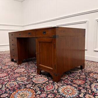 Classic English Eichholtz Campaign Desk