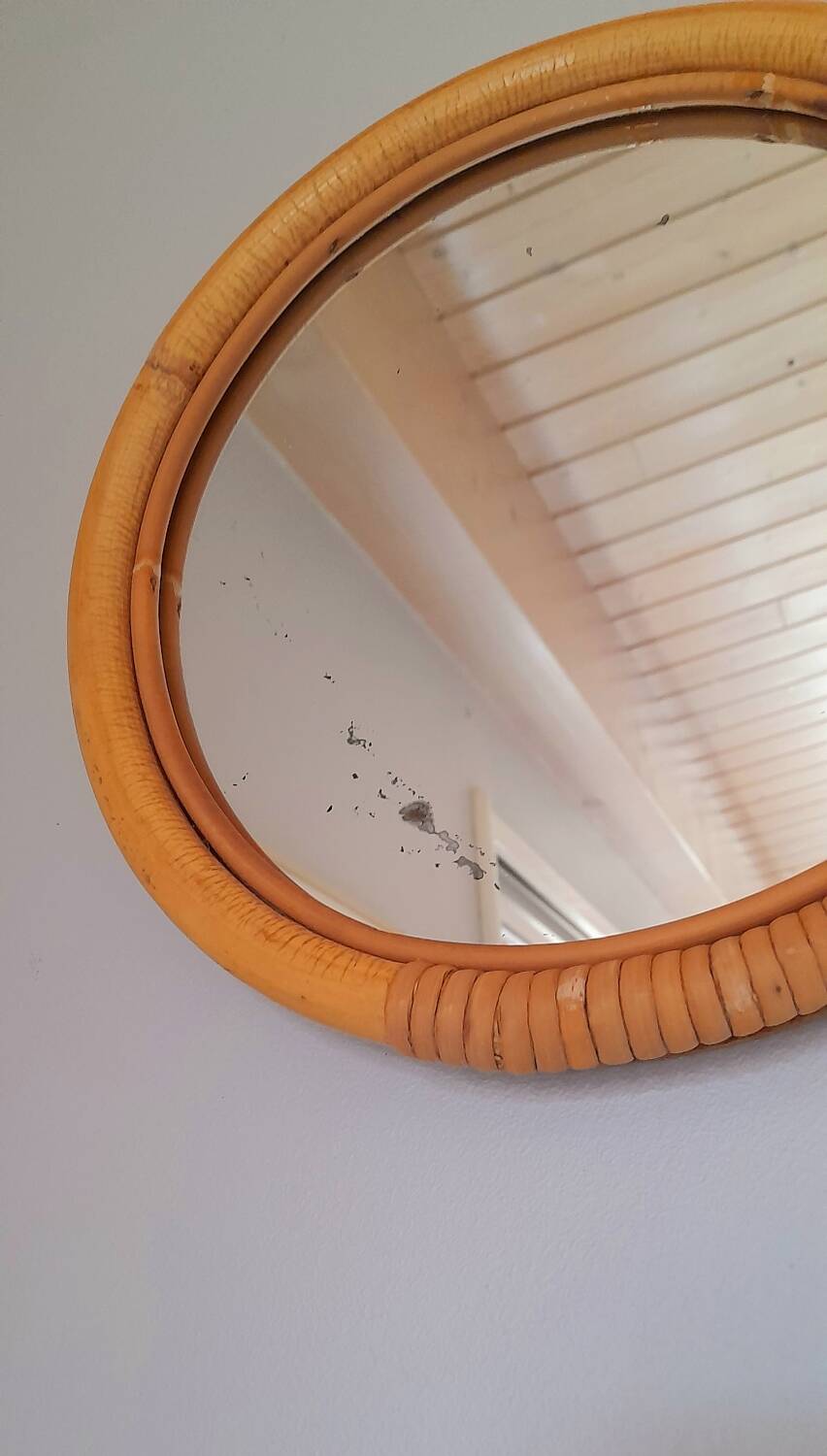 Rattan mirror 60s