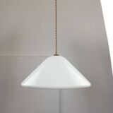 Elpis Pendant by Luigi Massoni for Guzzini in Plexiglass & Brass, 1970s