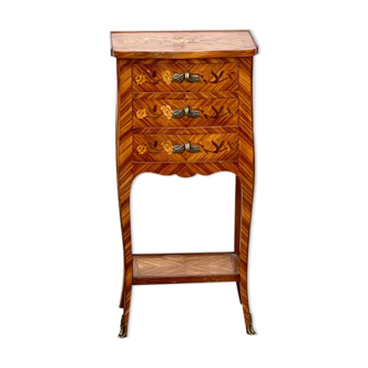 Bedside table in rosewood marquetry