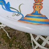 Garden furniture. Wrought iron and ceramic. Italian handcrafted.