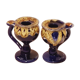Pair of ceramic candle holders