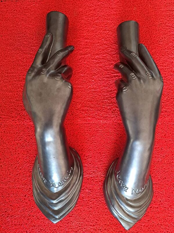 Paire d’appliques sculpturales en céramique Jean Marais