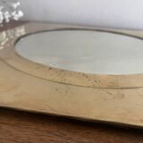 Square brass mirror
