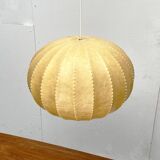 Modern mid-century German cocoon pendant lamp by Friedel Wauer for Goldkant Leuchten, 1960s.