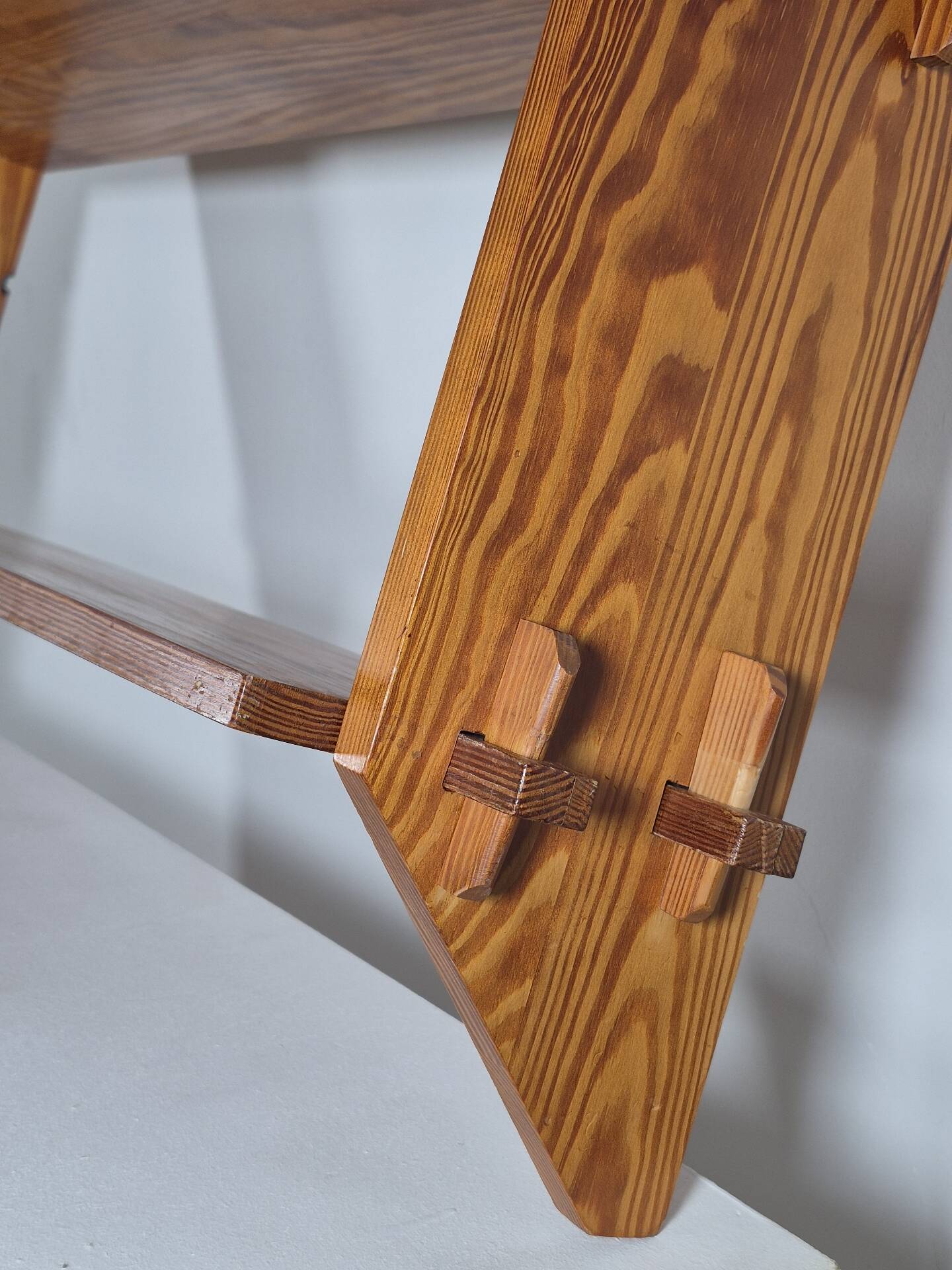 Vintage mid century brutalist pinecwall shelf