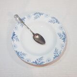 Set of 4 soup plates in Luneville earthenware model Luc, iron earth