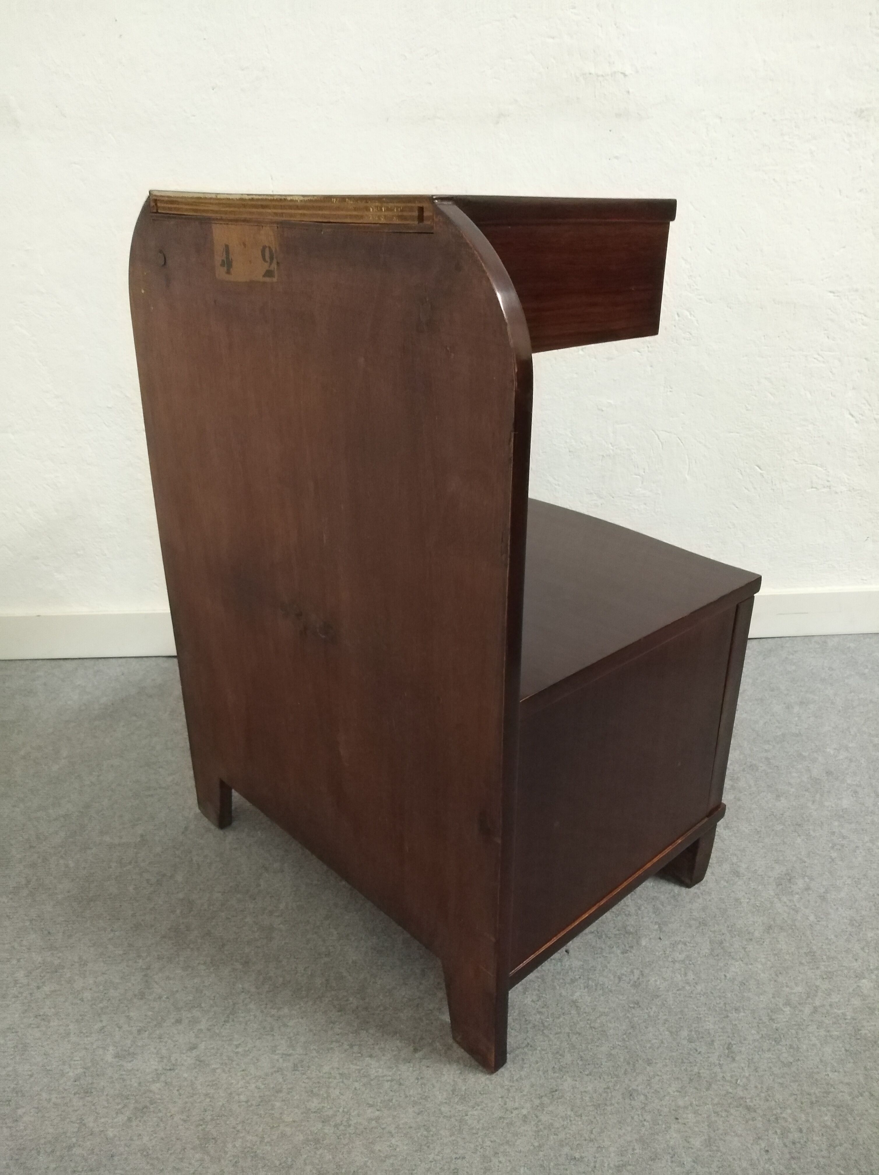 Art Deco mahogany bedside table