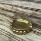 Italian Brutalist Brass Ashtray by Tonini