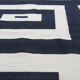 Black and cream kilim area rug 253 x 338 cm