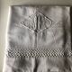 Similar listings: Antique cotton sheet embroidered with the monogram MF