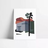 Palm tree - art print (30 x 40) signed ACKEOGH