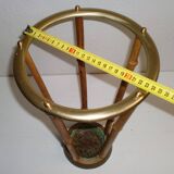 Porte-parapluies Hollywood Regency années 1950, bambou et laiton, style Auböck, Autriche