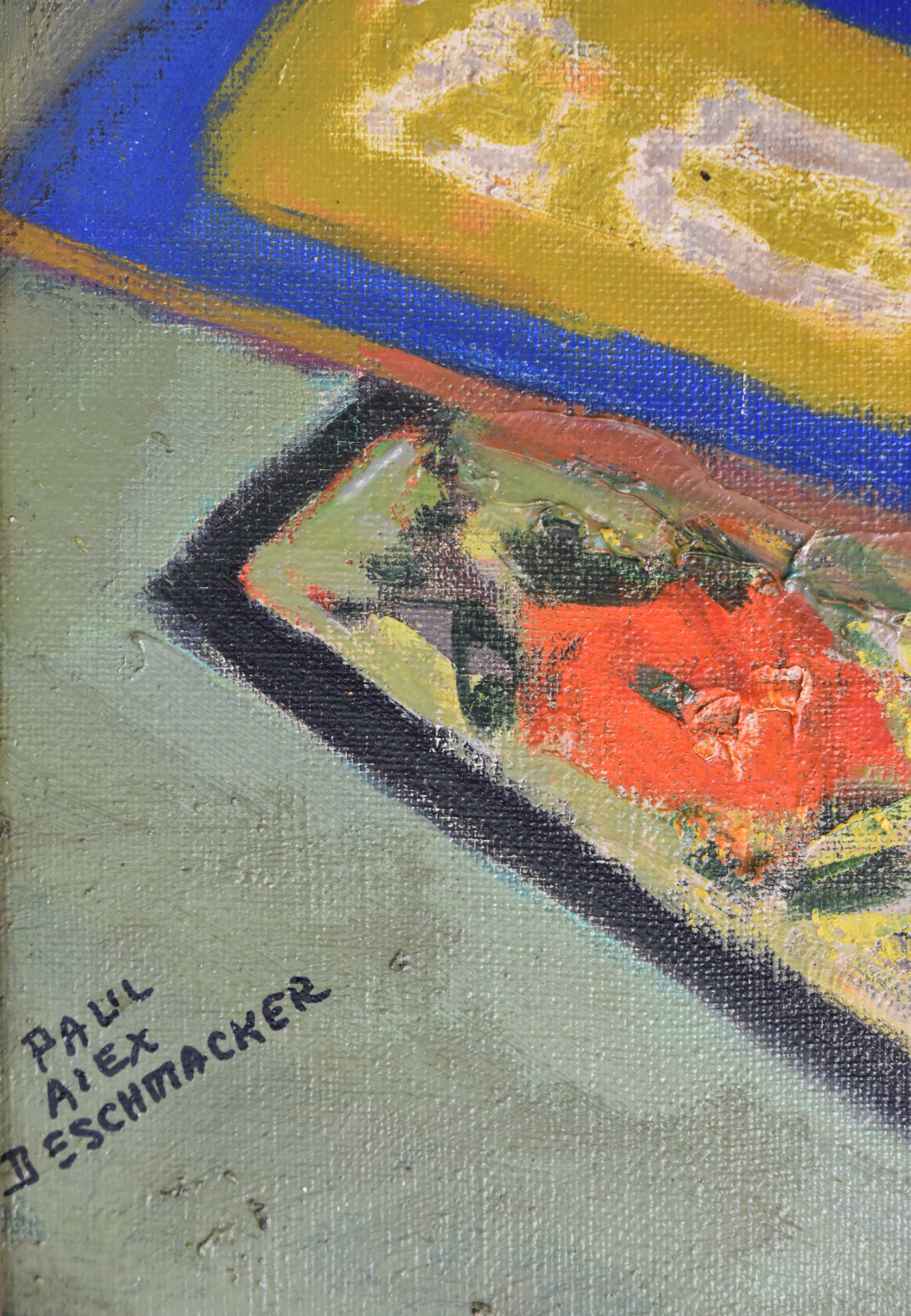 Paul Alex Deschmacker, Lily in a white vase (circa 1940)