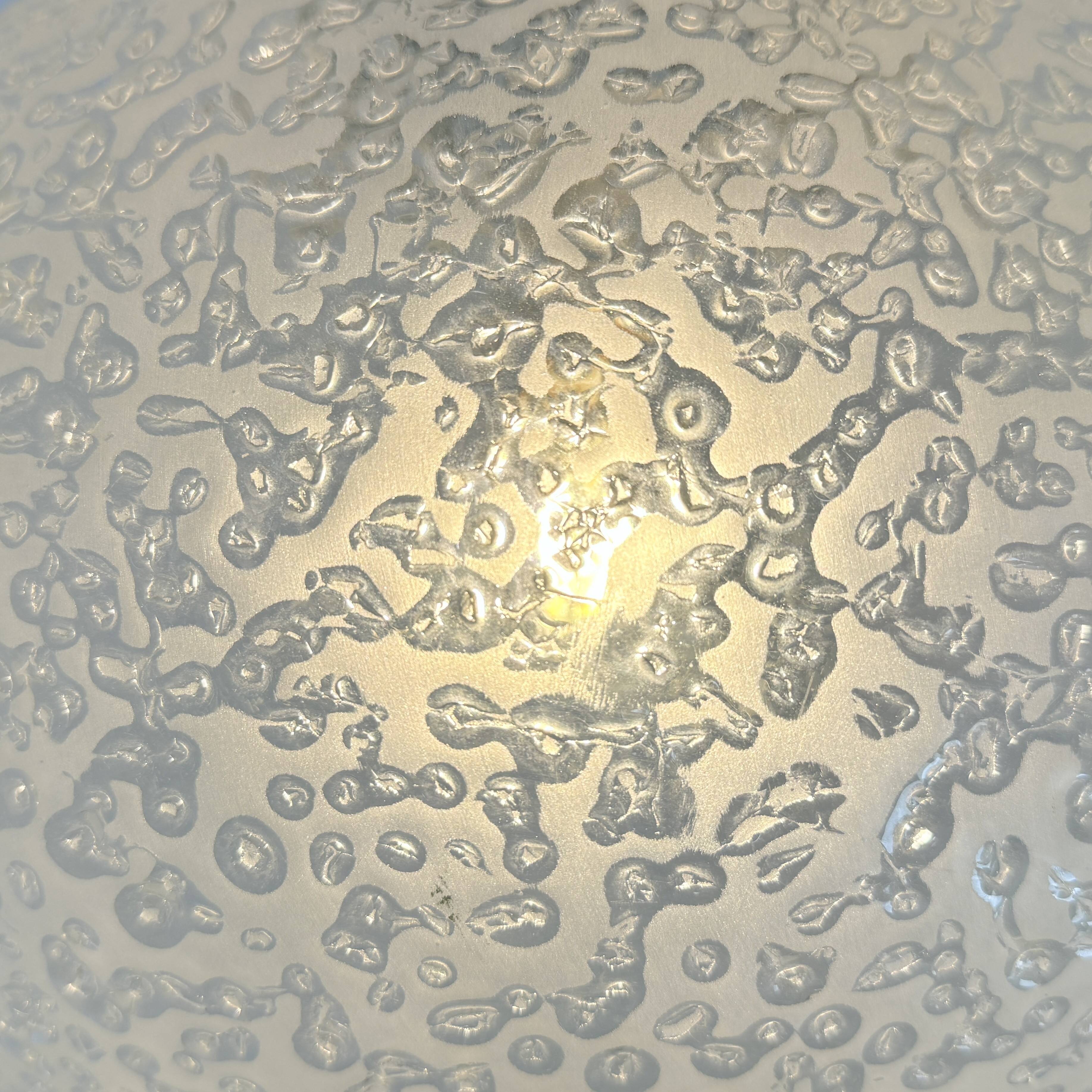 Vintage Iceglass Ceiling Lamp by Doria Leuchten