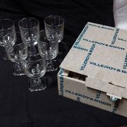 Set of 6 crystal water glasses from Villeroy and Boch, model Mercury - Height 14.