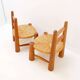 Pair of low brutalist chairs in the style of Charles Dudouyt - 1960s