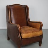 Vintage Dutch Club Chair in Cognac Leather