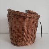 Vintage wicker basket for bicycle
