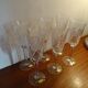 6 flutes champagne cristal de Lorraine taillé